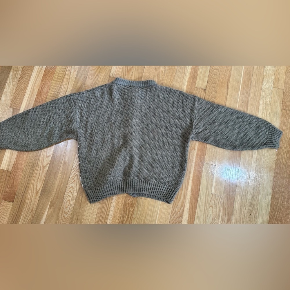 Vintage Sweater Cottagecore Oversized Jumper Heavyweight XXL Embroidered Floral - Picture 6 of 8